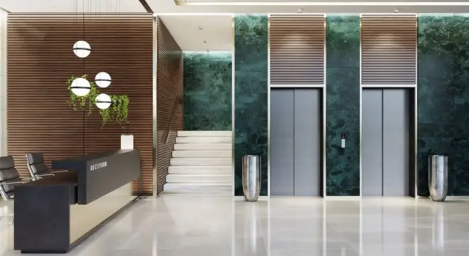 Elevators in Modern Office