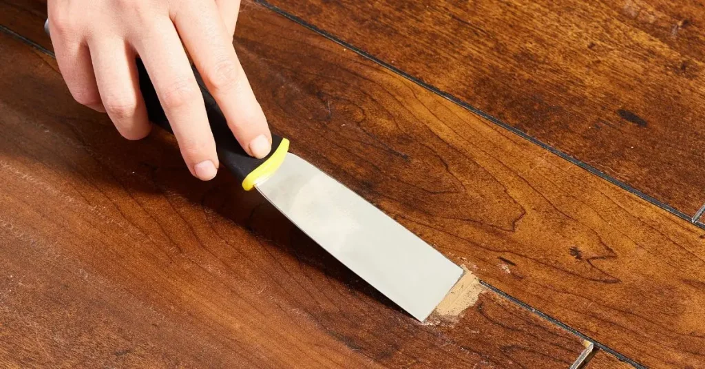 how to fix wood floor scratches