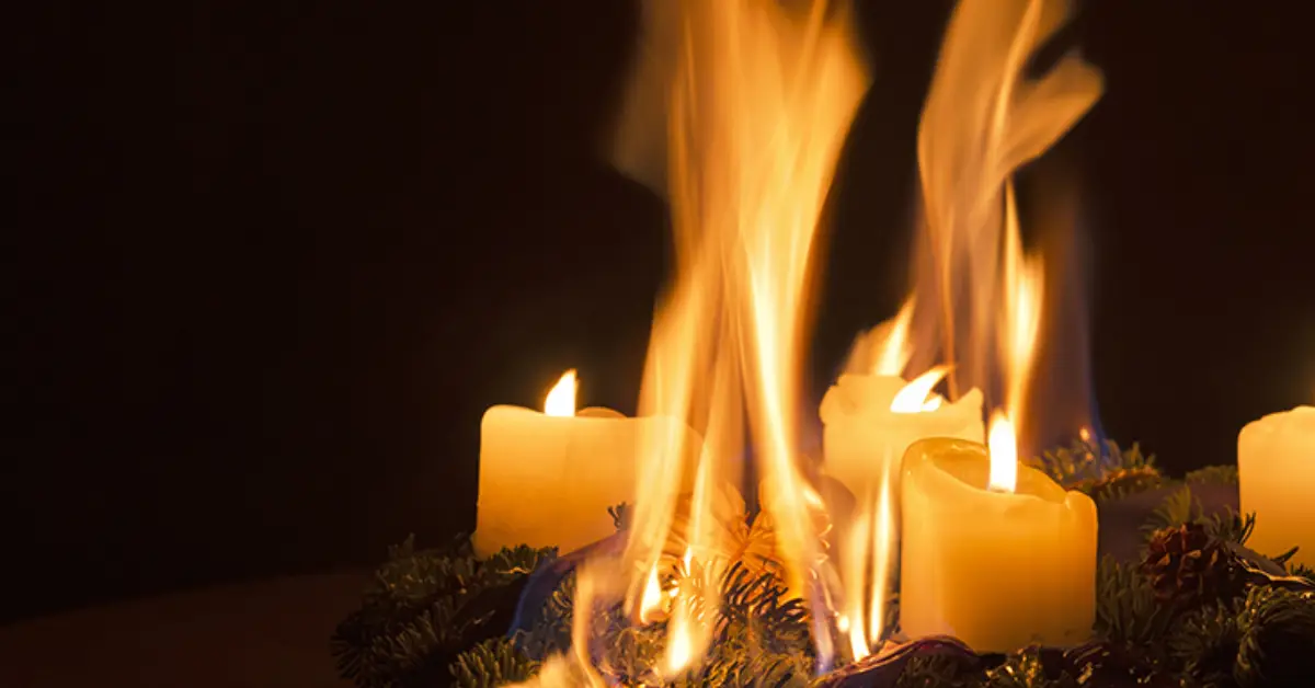 is it safe to leave a candle burning